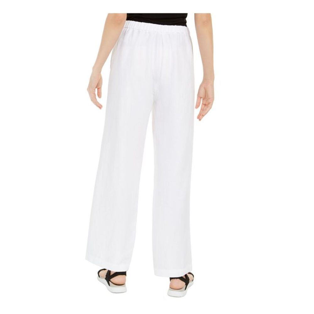 EILEEN FISHER Womens White Straight leg Pants L - Picture 2 of 4